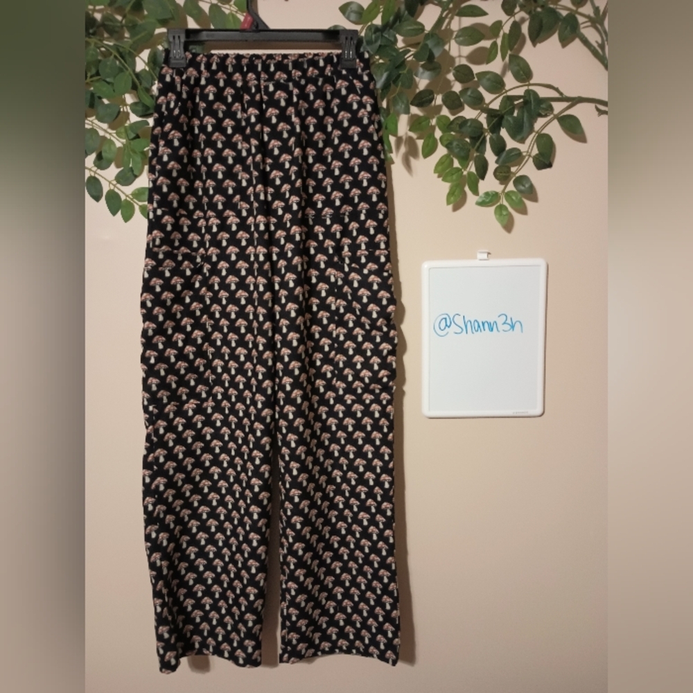 Mushroom Corduroy Loose Fitting Pants